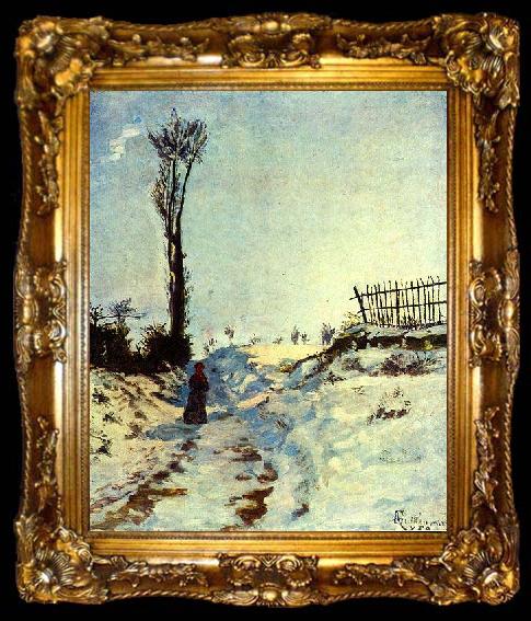 framed  Armand guillaumin Hollow in the snow, ta009-2